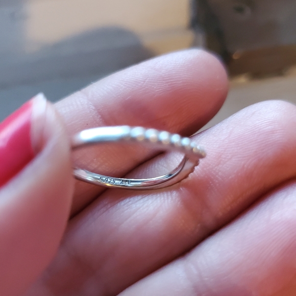 STERLING SILVER TIARA RING SET SIZE 6 - Picture 3 of 4